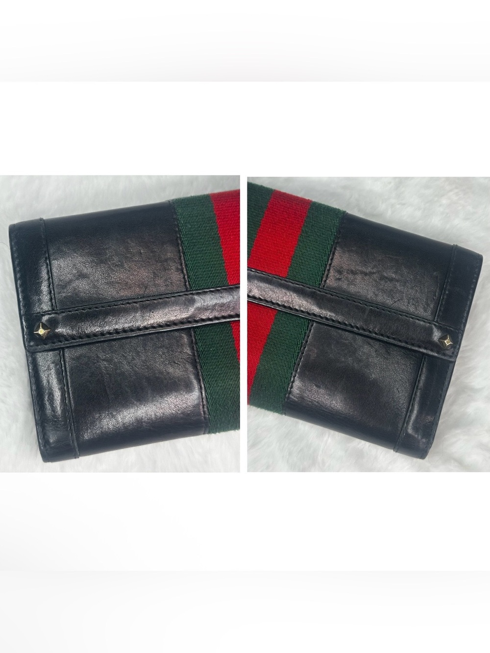 *GUCCI* VTG Cherry Line Black Leather Long Wallet COA - Picture 3 of 14